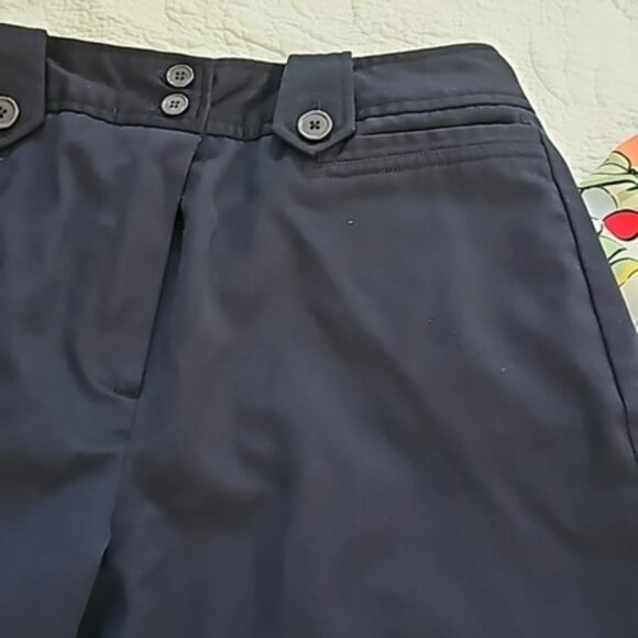 Larry Levine Women's Trousers Size 8 Navy Blue Wool Dress Pants Lined Office - Picture 5 of 16